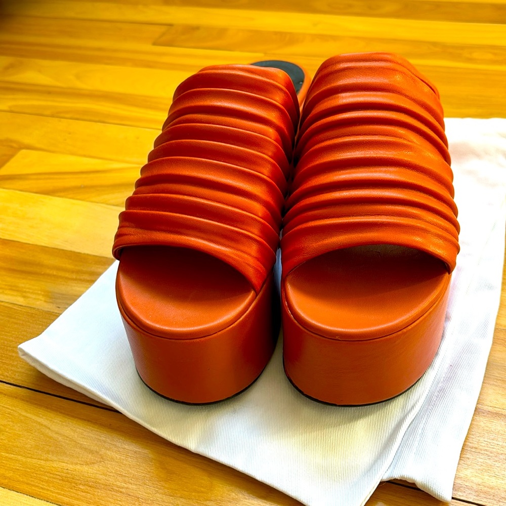 Simon Miller Bold Orange Platform Slides
